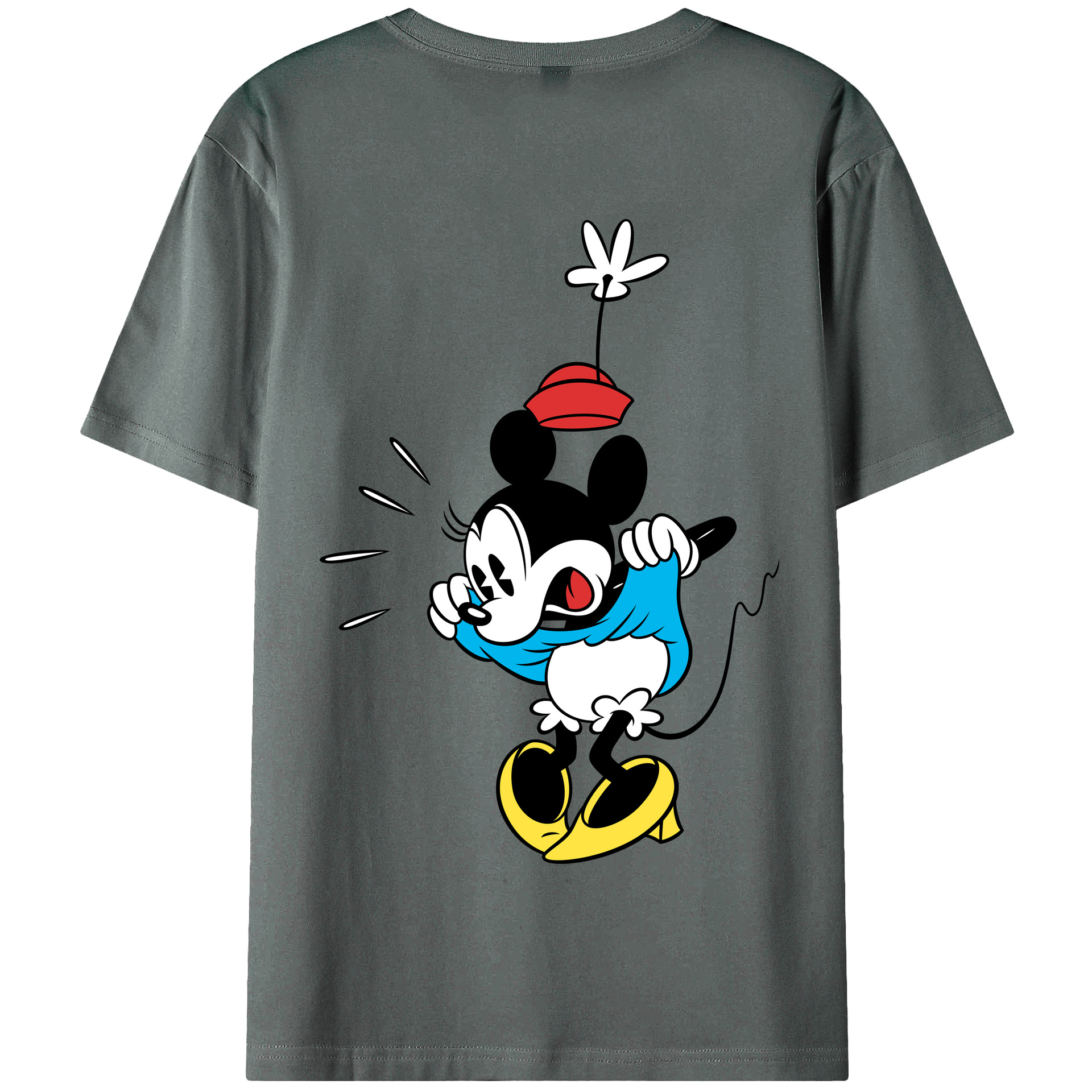 （画像用） ミッキーマウス Mickey Mouse 綿100％半袖Tシャツ（背面プリント）